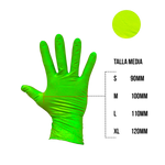CUBO DE GUANTES VERDES MICRODIAMANTADOS